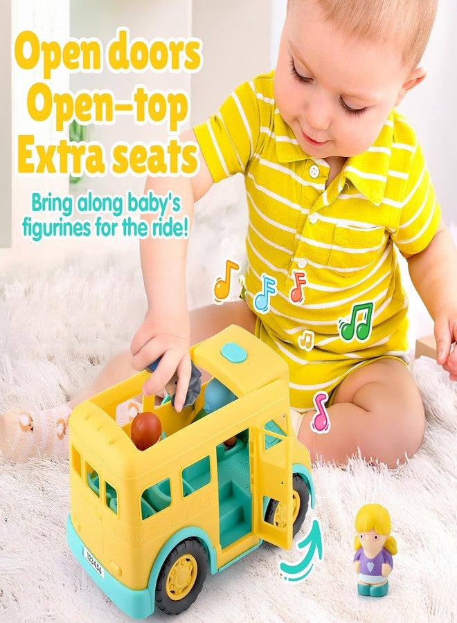 PLAY Yellow School Bus Toy for Toddlers with Figures and Driver | Lights/Music and One-Tap Music Off | Interactive Role Learning Toy | Baby Gift for Boys and Girls First Day of School Gift - Image 4