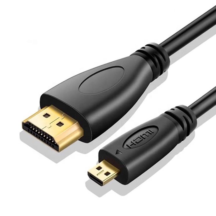 XIKKART Micro HDMI To HDMI Cable | (1.5Meter/5FT) HDMI High Speed 4K Cable, (NOT MICRO USB/Mini HDMI) | Male To Male | Compatible For Monitor, Tablet, Laptop, Television, Projector, HDTV, DSLR - Image 1