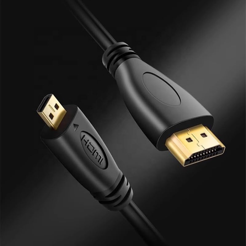 XIKKART Micro HDMI To HDMI Cable | (1.5Meter/5FT) HDMI High Speed 4K Cable, (NOT MICRO USB/Mini HDMI) | Male To Male | Compatible For Monitor, Tablet, Laptop, Television, Projector, HDTV, DSLR - Image 3