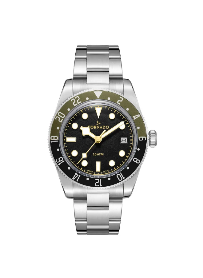 تورنيدو Tornado Lumina Date Just Men's Analog Green Dial Watch - T24006-D1