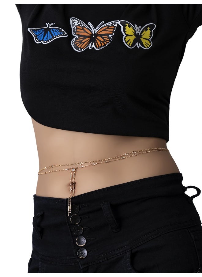 YELLOW CHIMES - Yellow Chimes Waist Chain(YCFJWC-21MULPRL-GL) - Image 1