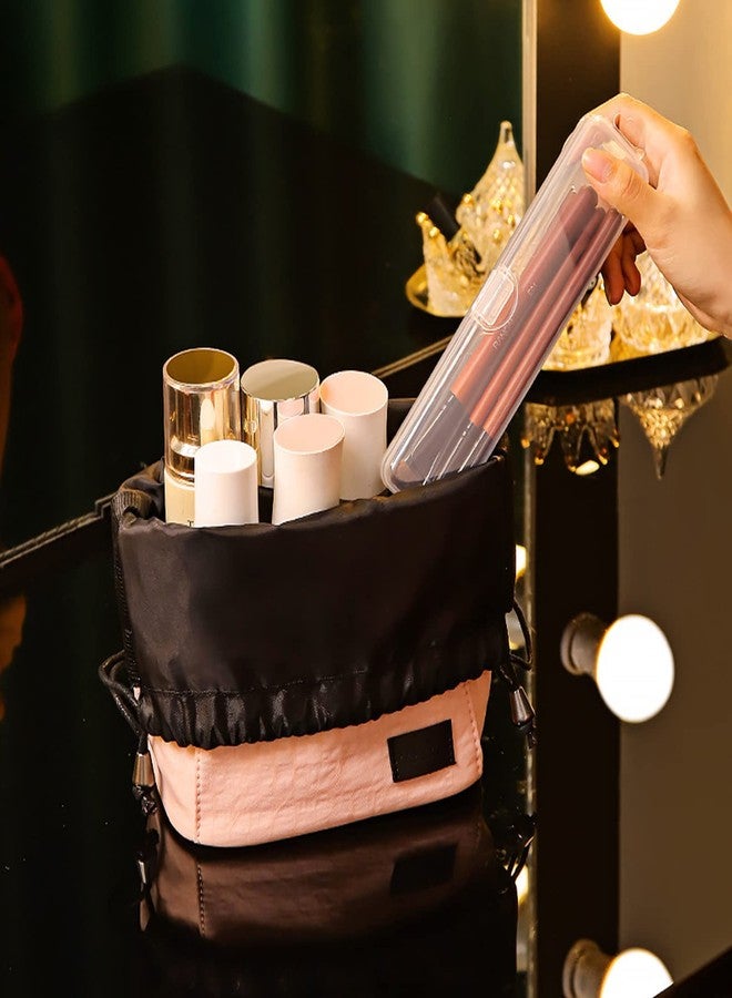 Portable Travel Cosmetic Brush Holder Dispenser Cutlery Storage Jar with Transparent Lid - Fixed Frame - Cotton Swab & Dental Floss Box - 3 pcs (8.4x1.9x1.2 in) - Image 3