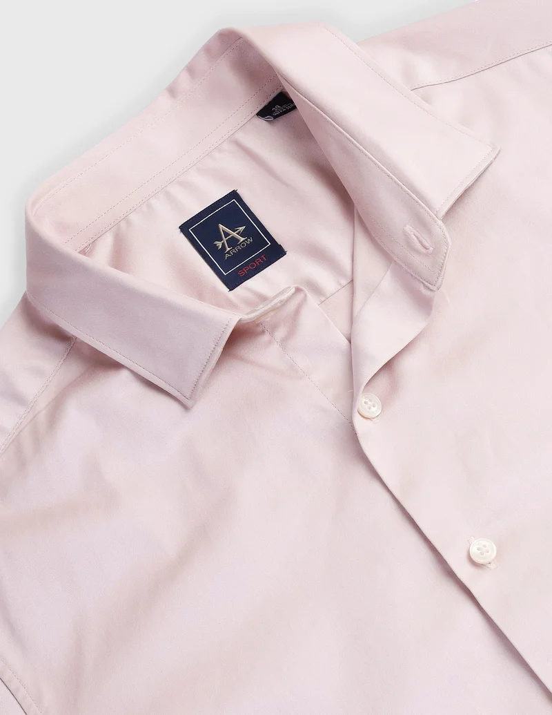 Arrow Pink Brooklyn Ultra Slim Fit Solid Shirt for Men | Best Price UAE