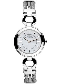 MICHEL HERBELIN Cable Collection Women's Analog Quartz Watch With Stainless Steel Case &  White Mop Dial - M MH CAB17425/B19 