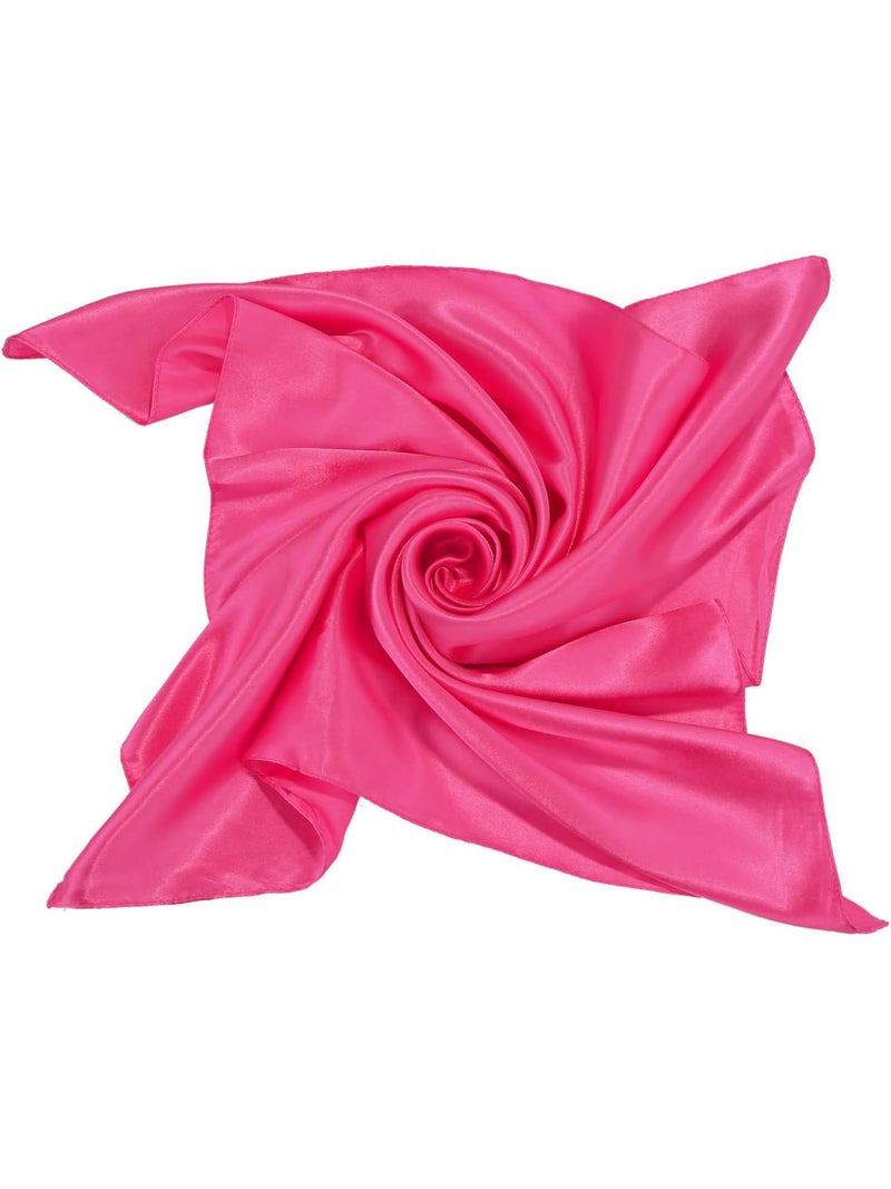 SATINIOR Chiffon Scarf Square Neck Scarf Handkerchief Retro Satin Ribbon Scarf for Women Girls - Image 4