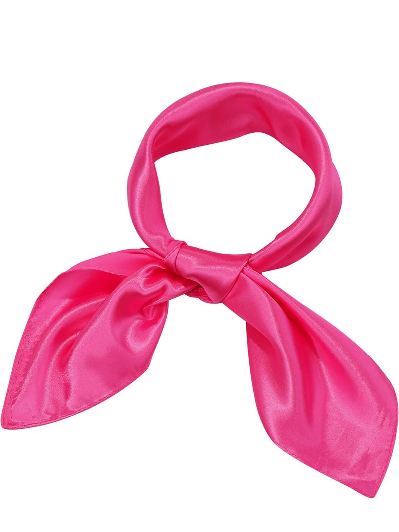 SATINIOR Chiffon Scarf Square Neck Scarf Handkerchief Retro Satin Ribbon Scarf for Women Girls - Image 1
