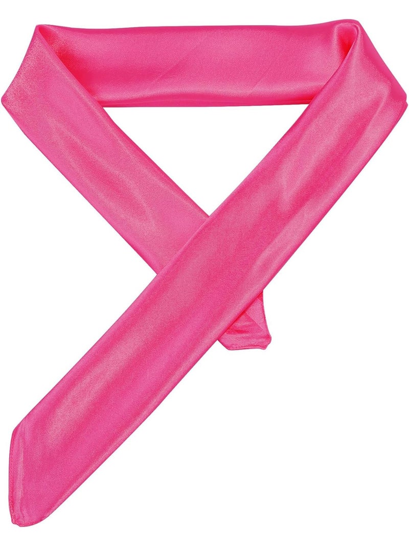 SATINIOR Chiffon Scarf Square Neck Scarf Handkerchief Retro Satin Ribbon Scarf for Women Girls - Image 5