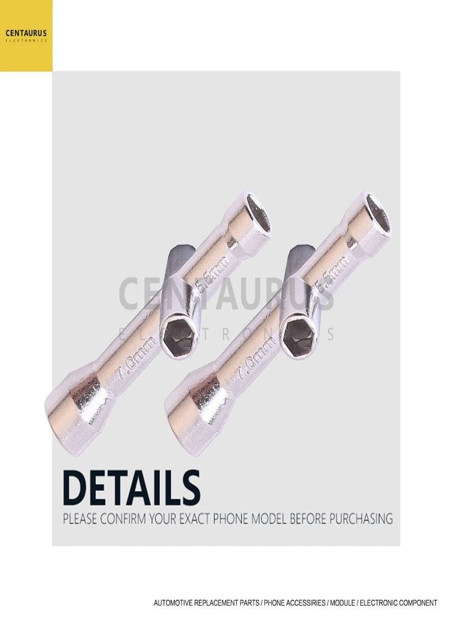 سي إي سينتورا إلكترونكس مفتاح ربط متقاطع من CENTAURUS، أداة صيانة مكونة من قطعتين، 4 مم، 5 مم، 5.5 مم، 7 مم، مفتاح ربط سداسي صغير الأكمام لشاحنة سيارة RC - Image 5