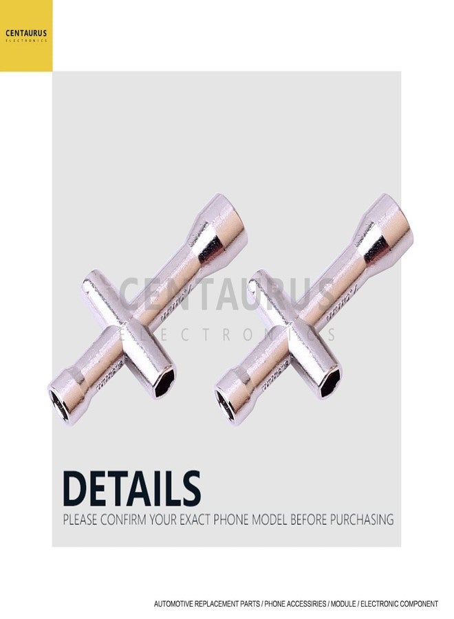 سي إي سينتورا إلكترونكس مفتاح ربط متقاطع من CENTAURUS، أداة صيانة مكونة من قطعتين، 4 مم، 5 مم، 5.5 مم، 7 مم، مفتاح ربط سداسي صغير الأكمام لشاحنة سيارة RC - Image 3