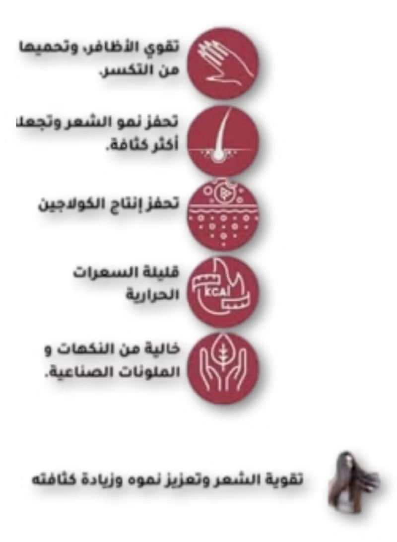 بيوتك جاميز بيوتين 1000 مع فيتامينات متعددة للشعر والاظافر 60 حلوي مكون من ثلاث علب - Image 3