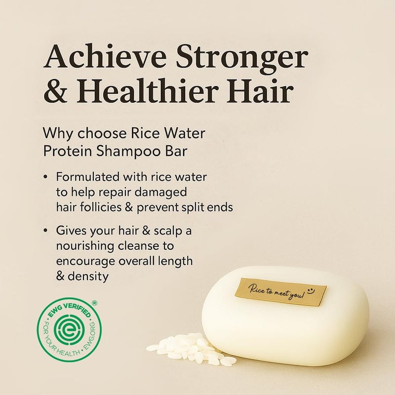 mimosu Fermented Rice Water Shampoo Bar â€“ 2-Pack pH Balanced Unscented Solid Shampoo for hair growth, Nourishing, Eco-Friendly Korean Hair Care for Sensitive Scalp - Image 2