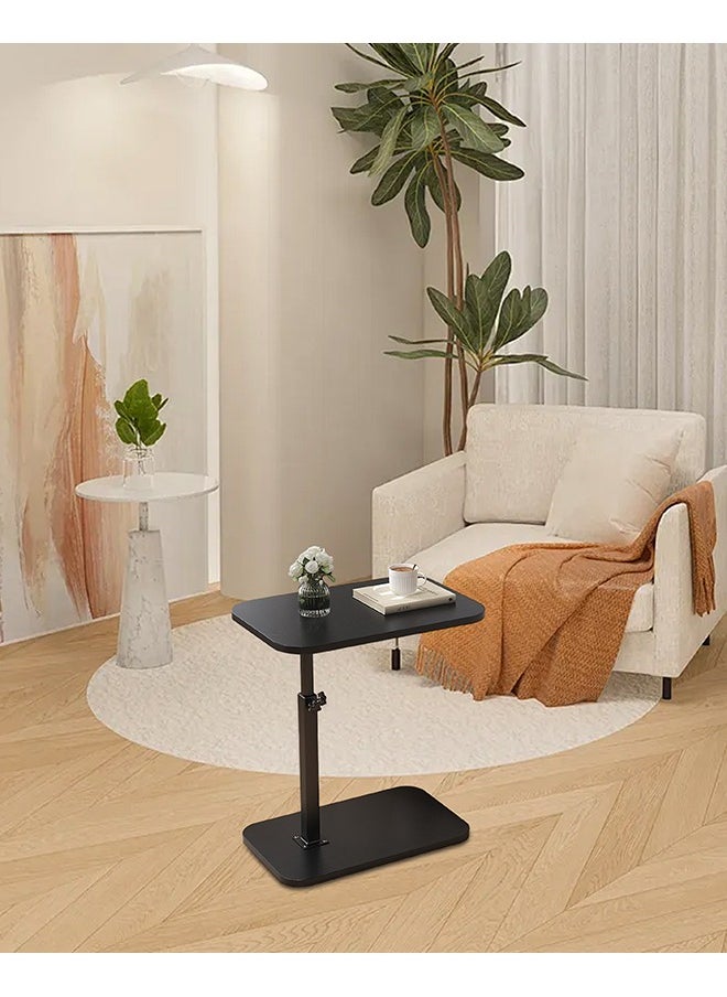 XiuWoo - Height-Adjustable C Table – 360° Swivel End Table, Adjustable Side Table for Couch, Small Coffee Table for Small Spaces, 40x30cm - Image 1