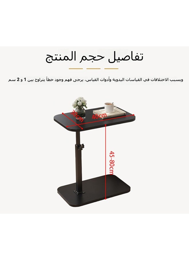 XiuWoo - Height-Adjustable C Table – 360° Swivel End Table, Adjustable Side Table for Couch, Small Coffee Table for Small Spaces, 40x30cm - Image 1