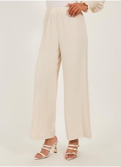 Styli Bishop Sleeve Buttoned Longline Shirt with Wide Leg Pants Set  - Image 5