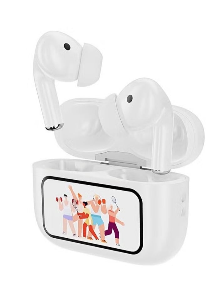 W&O - ANC TWS Bluetooth 5.4 Wireless In-Ear Headset Ultra-Low Latency Music Bluetooth Earphones and 360° Stereo Sound Bluetooth Earbuds with Touch Screen Display Bluetooth Headphones with TIK TOK Control - Image 1