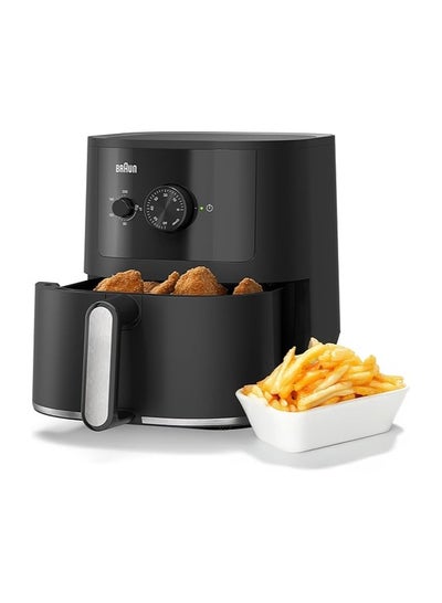 BRAUN MultiFry 3 Airfryer, 4.3 L Big Capacity, RealAir Technology - 4.3 L 1500 W HF 3000 BK Black