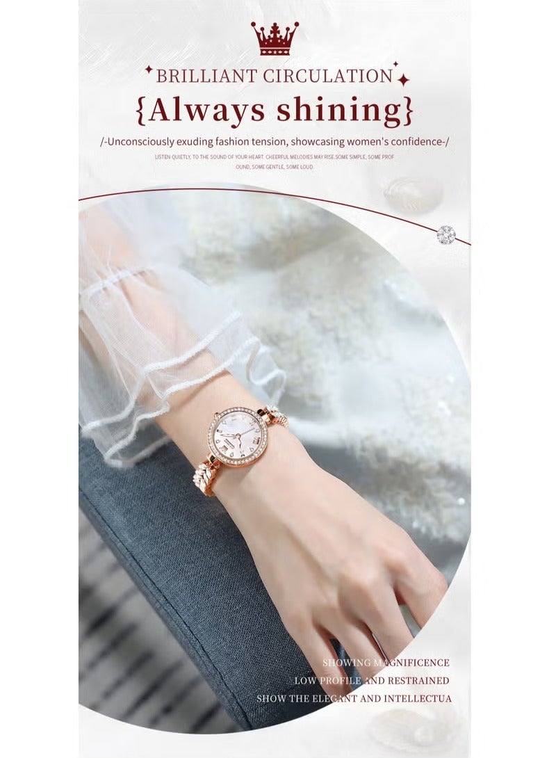 OLEVS Watches for Women Fashion Quartz Stainless Steel Water Resistant Watch 9971 - Image 3