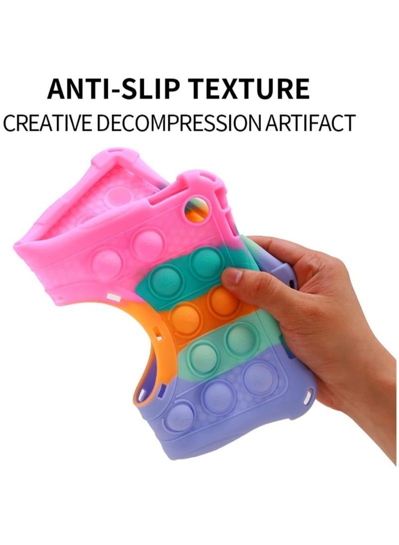 Case Compatible with Lenovo Tab M10 3rd Gen 10.1 inch (TB-328FU/TB-328XU) 2022 Kids Soft Silicon 360 Rotating Ring Stand Cover with Should Strap and Pen - Image 4