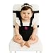 FiveStarBaby Portable Baby Chair Strap Travel Dining Seat Cover for Babies Toddlers Portable Baby Chair for Travel Compact Foldable Baby Seat Cover Black - Image 2