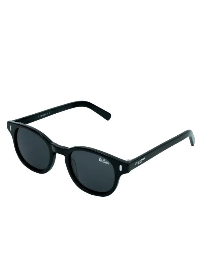 لي كوبر Polarized Sunglasses Black Frame Gradient Grey Mirror Lens 49mm  - LCU10542C1
