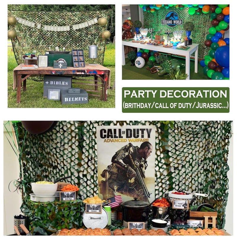RAISCO 5X10 Feet Jungle Hunting Blind Camo Net Camouflage Nets Military Surplus for Shooting, Party Decoration, Photograph, Vahicle Cover, Sunshade Jungle Color Combination - Image 4