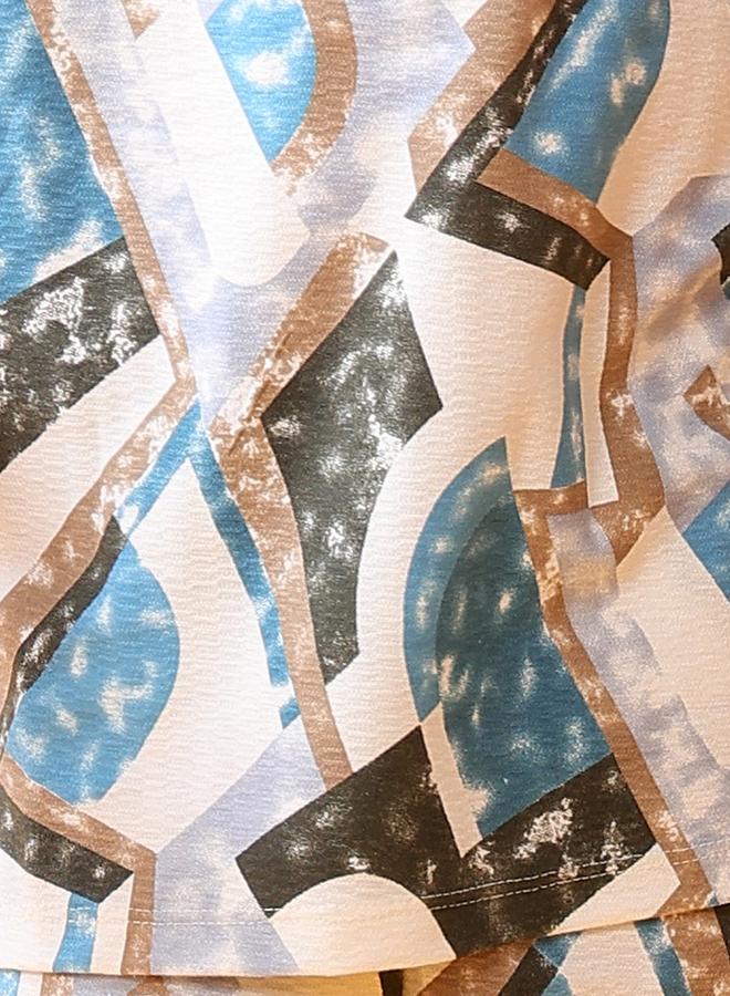 Anthrilo Kids Zig Zag Print Cotton T-Shirt and Shorts Set - Image 4