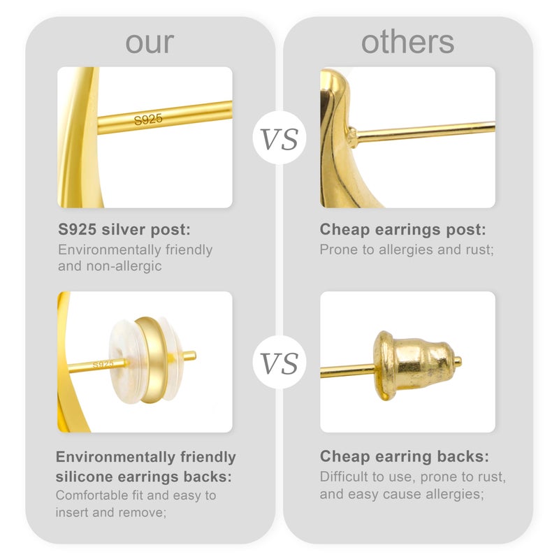 Lcherry Gold Teardrop Earrings Dupes for Women Chunky Gold Plated Waterdrop Earrings Trendy Jewelry for Women Valentine's Day Gift for Women - Image 5