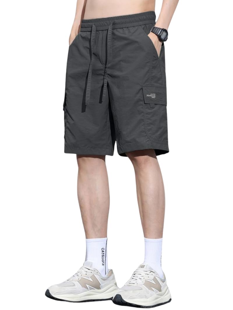 TAGDO® Men's Cotton Shorts |Shorts Pant for Men |Shorts for Men (Shorts-2048-Dark Grey-L) - Image 4