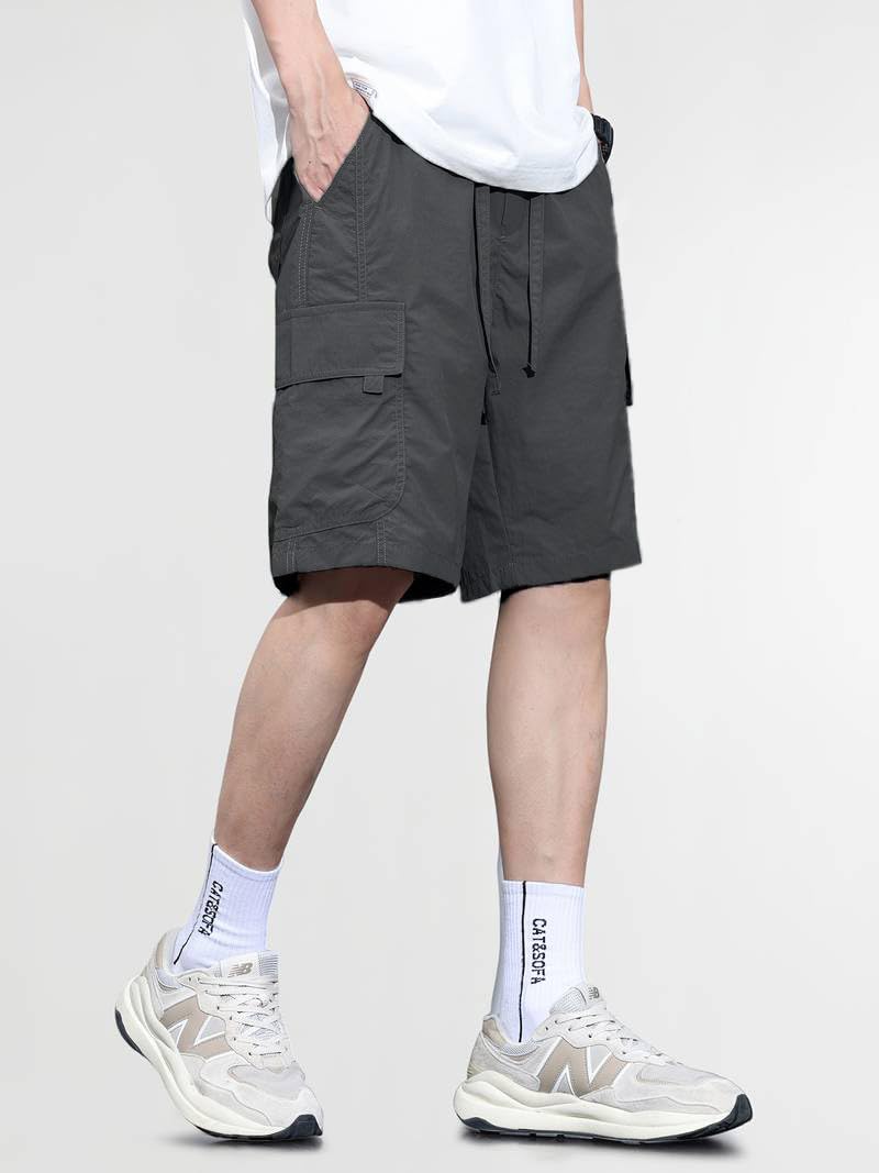 TAGDO® Men's Cotton Shorts |Shorts Pant for Men |Shorts for Men (Shorts-2048-Dark Grey-L) - Image 2