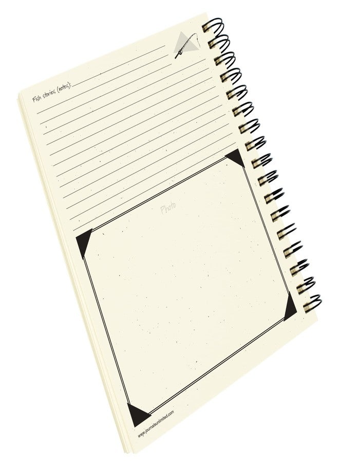 Write it Down series by Journals Unlimited, Guided Journal, Fishing, Fisherman's Journal, Full-size 7.5"x 9", Kraft Hard Cover, Made in USA - Image 5