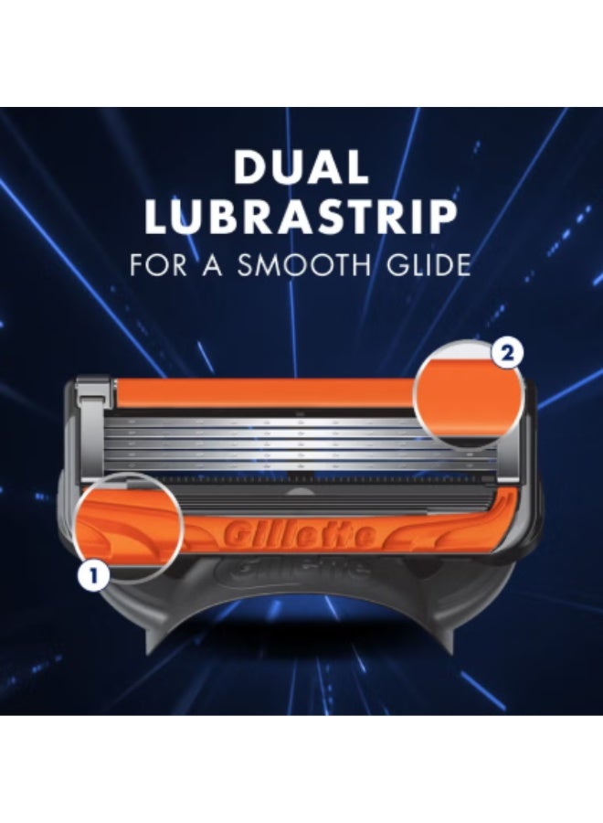 شفرات حلاقة جيليت فيوجن 5 برو عبوة 2 حلاقة دقيقة وانزلاق ناعم وراحة تدوم طويلاً للرجال - Image 4