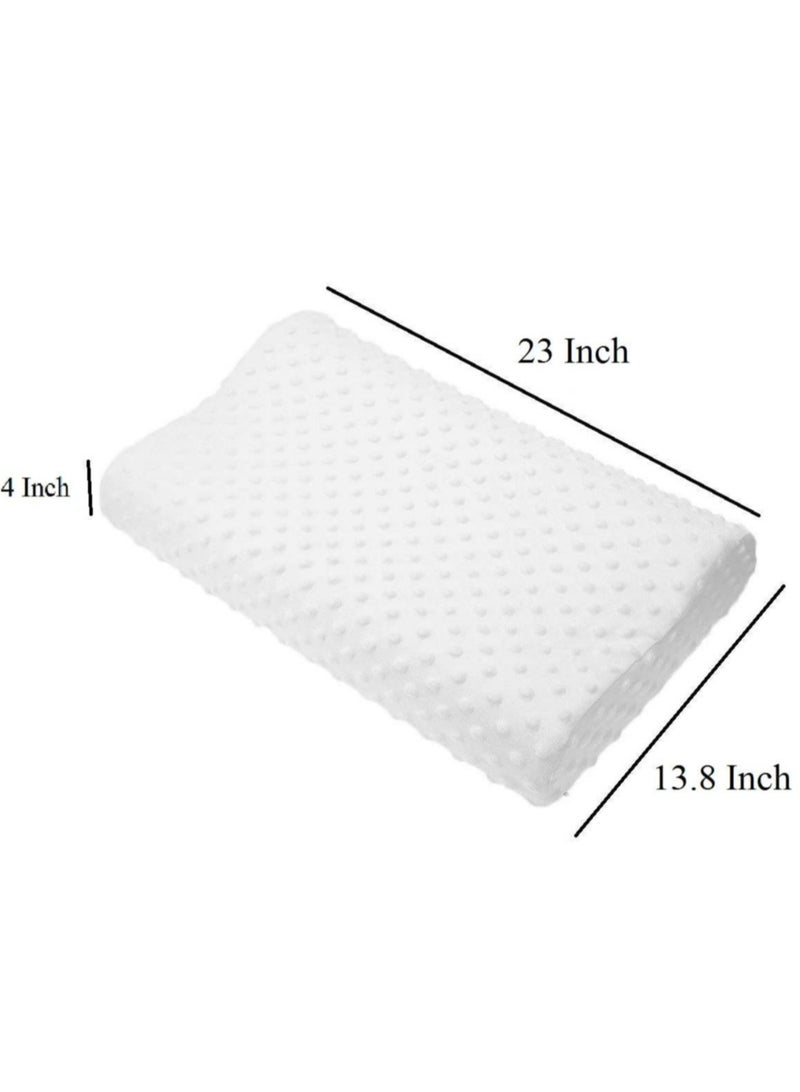 Orthopedic Memory Foam Cervical Pillow Set – Standard Size Neck & Back Support with Removable Cover (23” x 13.8” x 4”) – 2-Pack - Image 2
