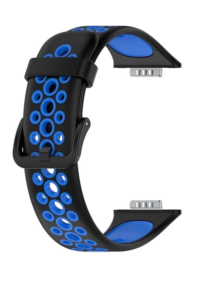 Generic - Silicone Strap Compatible with HUAWEI Watch Fit 2 Active/Classic/Elegant, Two-color Sport Band Breathable Ultra-light Waterproof Durable Adjustable Replacement Wristband for Fit2 - Image 1