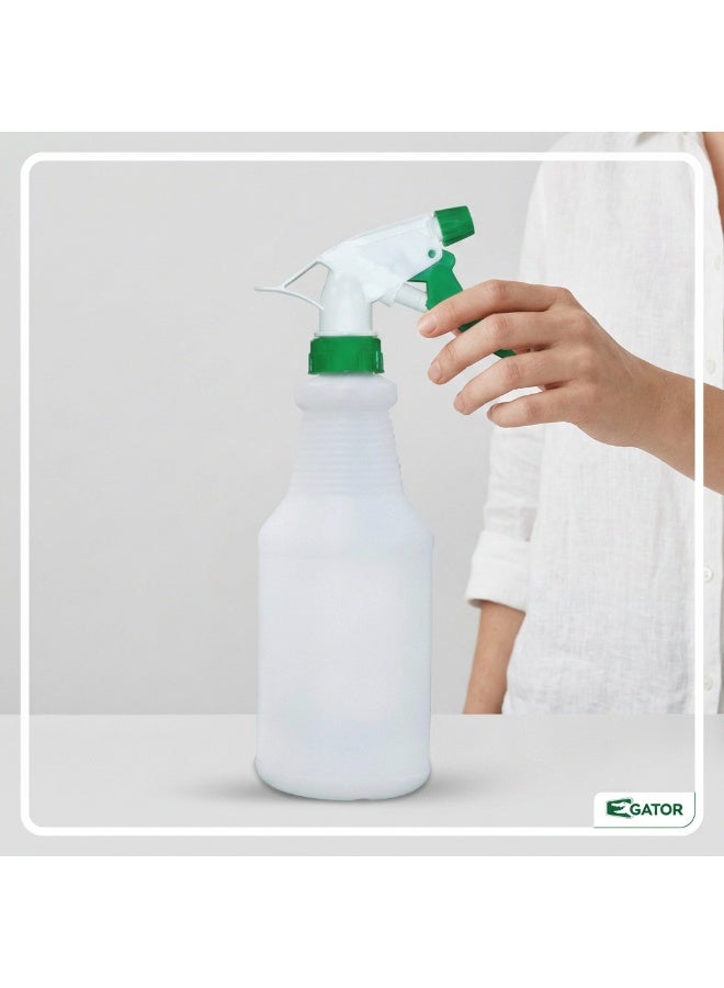 Gator Plastic Spray Bottle 600ml Green | Color-Coded Trigger Sprayer | Adjustable Nozzle | Durable Chemical Resistant | Professional Cleaning Spray Bottle - Image 5