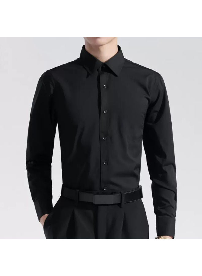Shirt Men's Long-sleeved Korean Style Trendy Slim Business Casual Shirt For Young And Middle-aged People Spring And Autumn Professional Formal Wear