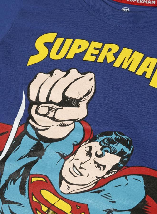 سوبر مان تيشيرت عصري بياقة مستديرة وطبعة جرافيك - Image 3