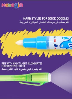 MEBEGIN 100 x 80cm Doodle Mat, Space Themed Large Aqua Magic Water Drawing Mat with Magic Pens, Stamps and Molds, Creative Educational Toy, Made of Eco-friendly Material, Ideal Gift for Kids  - Image 4
