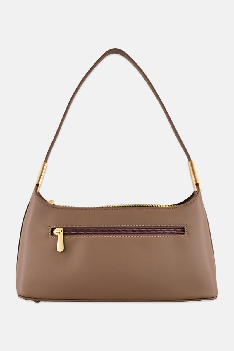 Kathy Ireland Women Brand Logo Shoulder Bag, Taupe - Image 3