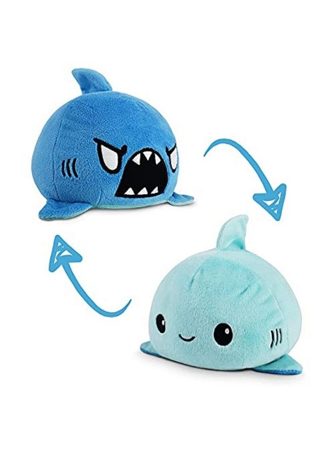 TeeTurtle ; The Original Reversible Shark Plushie ; Patented Design ; Light Blue/Blue ; Happy + Rage ; Show Your Mood Without Saying A Word! - Image 2