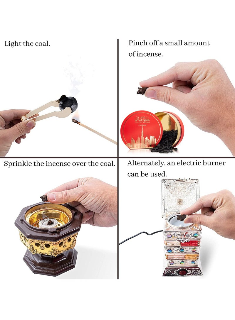 my perfumes COURAGE from KHALTAT KHAYALI Solid Incense Bakhoor for Unisex, 100gm - Image 5