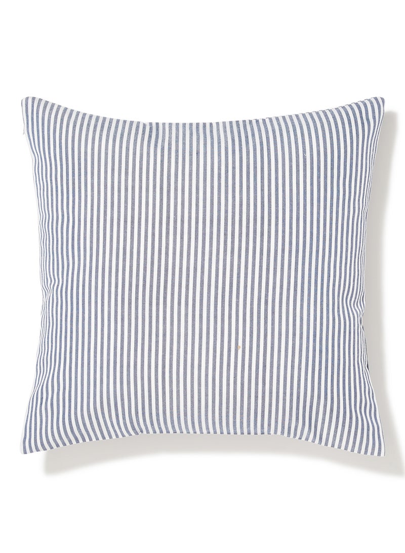 R&B Printed Cushion Cover With Zip Closure White/Blue 45 x 45centimeter - Image 1