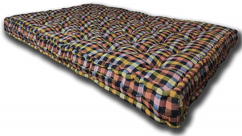 Deevine Craft 4 inch Thick Soft Cotton Quilt Box Cotton Mattress Gadda - Multicolor (72X36 Inches, Single Bed Box Mattress) - Image 5