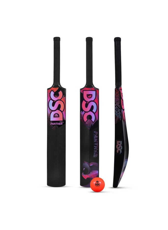 DSC مضرب بانثر بلاستيكي مع كرة PVC - مثالي للتنس وكريكيت الجولف/العشب للأطفال، اللون - أسود، الحجم - كامل (15 سنة وما فوق) - Image 1