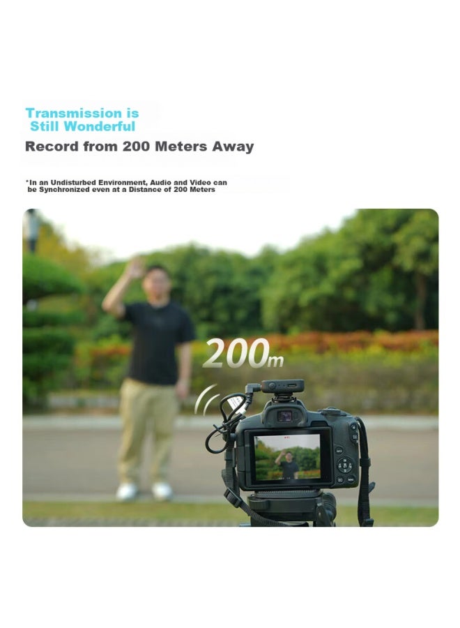 The Good Shepherd Good Shepherd Wireless Lavalier Microphone, One-to Small Bee Chest Mic Equipment, Audio Recorder, Outdoor Noise Reduction Short Video, Mobile Phone Camera Interview Microphone, Multi-person Earpiece, Performance - Image 5