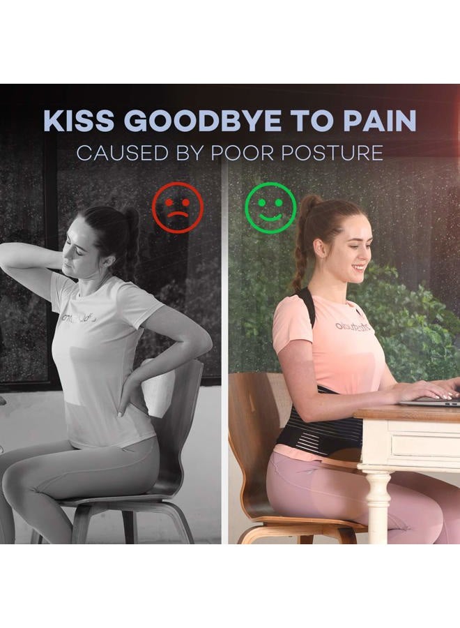 Omples Posture Corrector for Women and Men Thoracic Back Brace Straightener Shoulder Upright Support Trainer for Body Correction and Neck Pain Relief, Large (waist 39-42 inch) - Image 4
