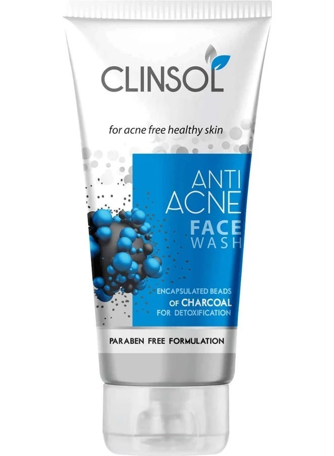 Leeford Clinsol Anti-Acne Charcoal Facewash 70g (Pack of 3) | Anti-Pollution & Anti- Acne | Gentle, Effective, and Chemical-Free | For Acne-Prone Skin | Dermatologically Tested - Image 3