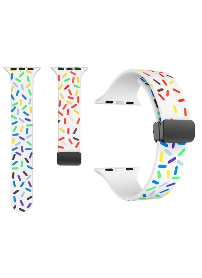 2 Pack Sport Bands Compatible with Apple Watch Band Soft Silicone Waterproof Strap Wristbands Compatible with iWatch Apple Watch Series 1/2/3/4/5/6/7/8/9/SE/(38/40/41mm)