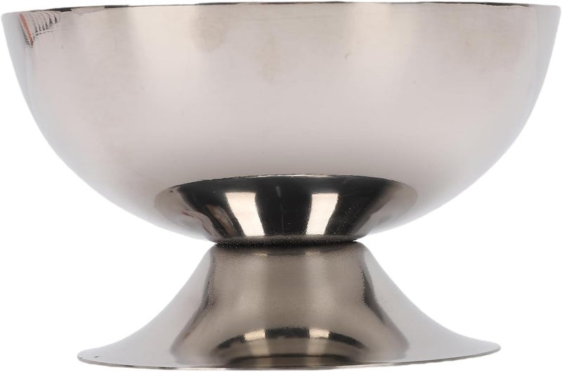 Stainless Steel Ice Cream Bowl, Rustproof Easy Hand Wash Footed Dessert Bowl, Stainless Steel Dessert Cup with Stable Base for Family Restaurant Party Picnic Camping - Image 1