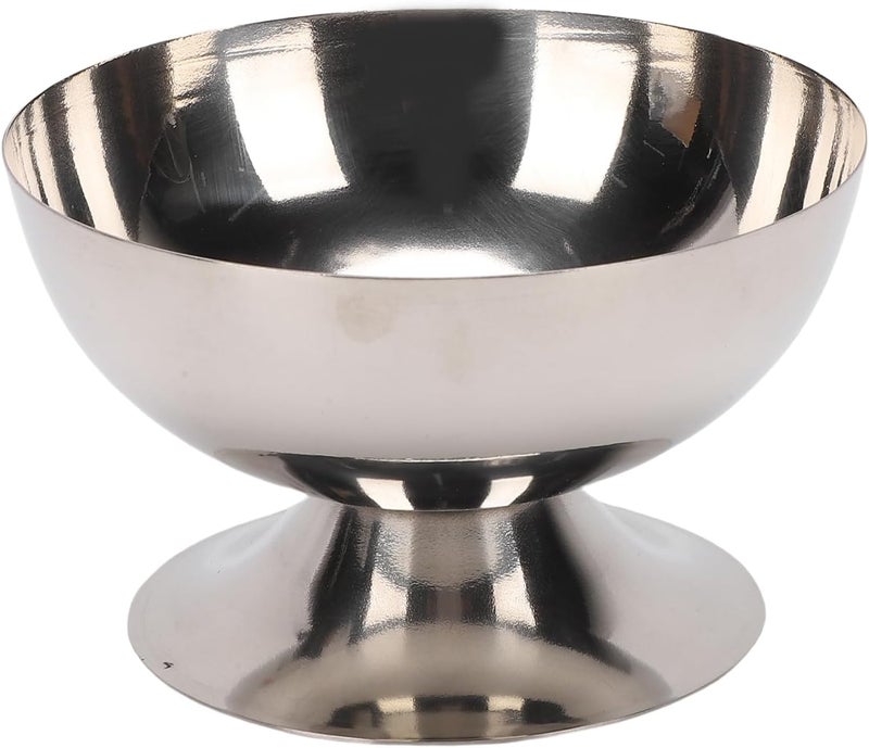 Stainless Steel Ice Cream Bowl, Rustproof Easy Hand Wash Footed Dessert Bowl, Stainless Steel Dessert Cup with Stable Base for Family Restaurant Party Picnic Camping - Image 4