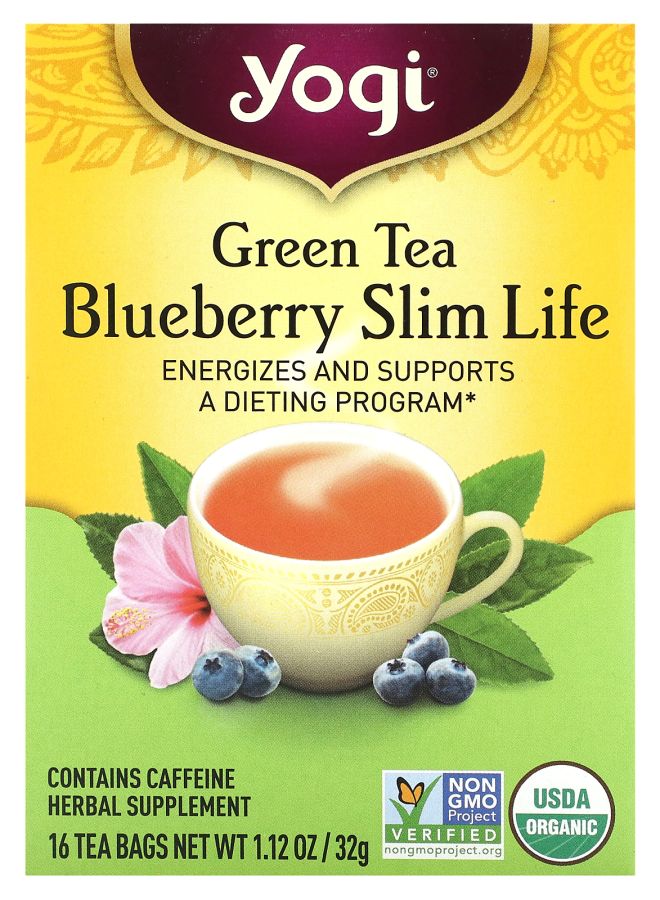 Yogi Tea شاي أخضر بالتوت الأزرق 16 كيس شاي 1.12 أونصة (32 جرام)